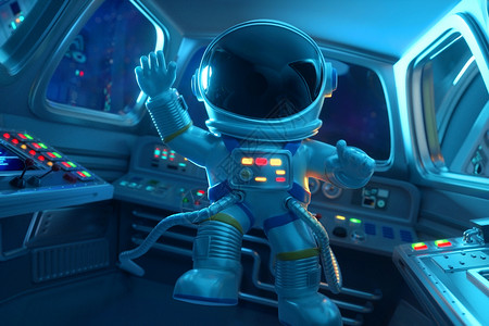 宇航员驾驶舱漂浮设计图片