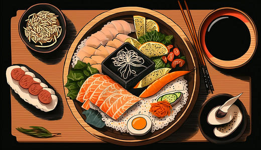 日式特色午餐套餐图片