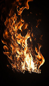 燃烧的火焰篝火高清图片素材