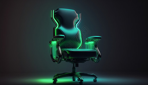 科技感发光的椅子图片