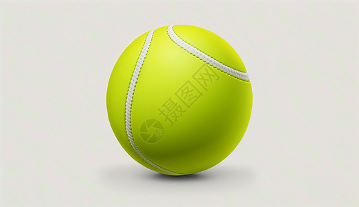 一个绿色的网球背景图片