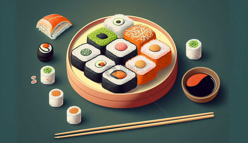 美味是寿司卷图片