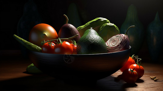 果蔬萨拉背景图片