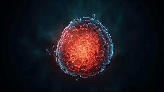 分子结构与大脑细胞分子科技DNA细胞手绘插画