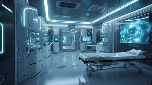 整洁的未来诊室背景图片