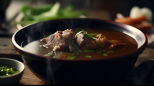 中式营养汤食物背景图片