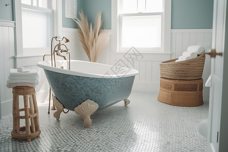 室内装饰家居洗手间浴缸家居设计高清图片