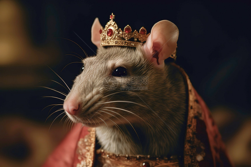 老鼠王国带着皇冠的老鼠图片