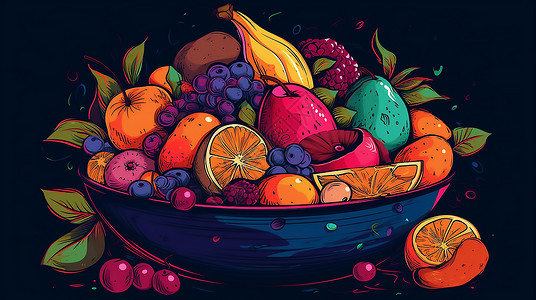 彩色水果食物图片