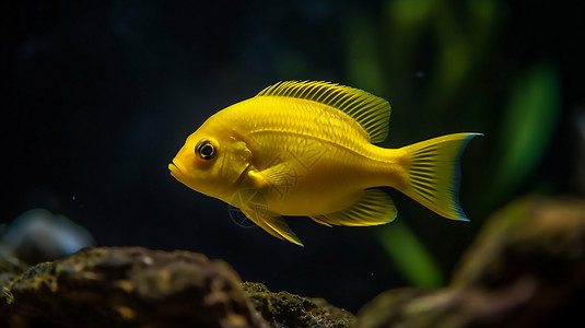 黄色的小鱼数艺术高清图片