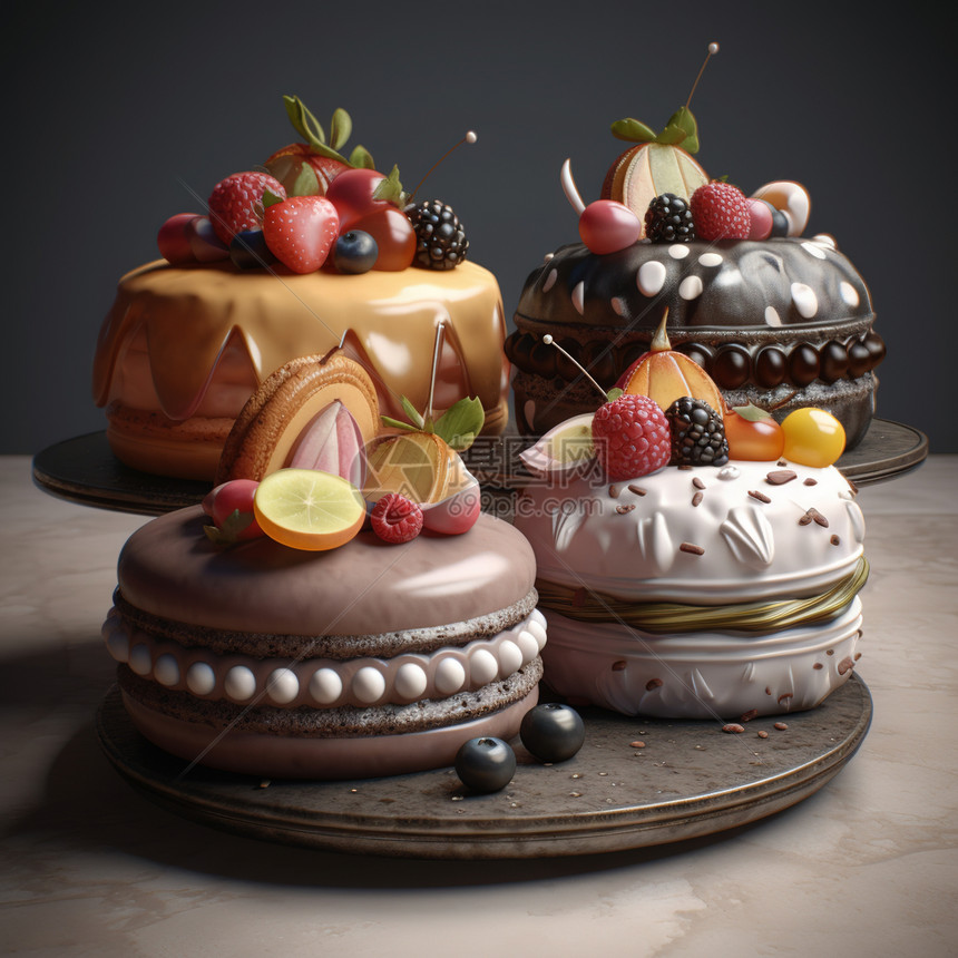 3D巧克力蛋糕图片
