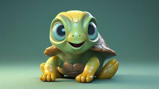 卡通海龟玩具背景图片