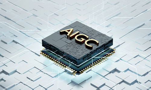 aigc3D芯片科技场景设计图片