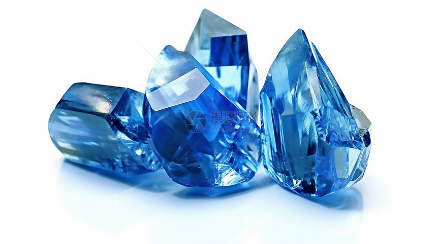 漂亮的蓝宝石矿石图片