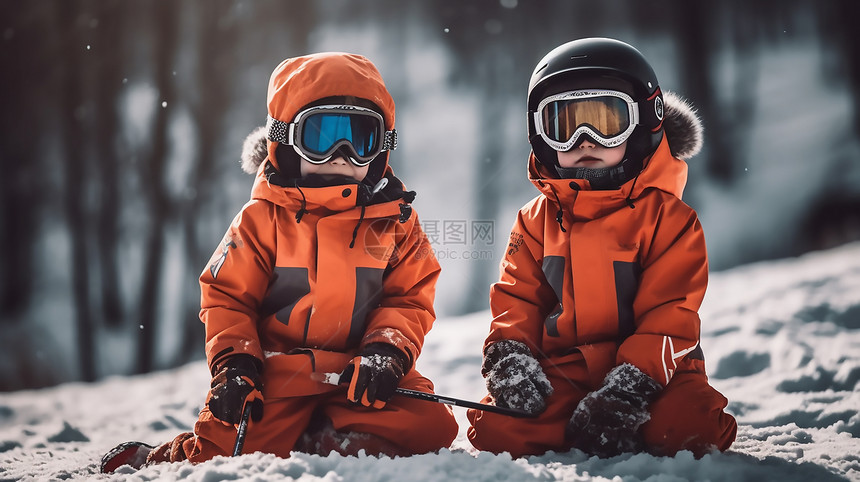 冬季旅行极限运动孩子图片