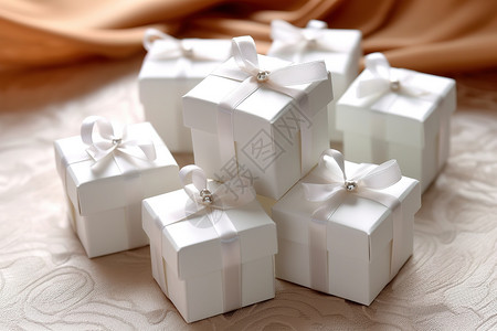 白色的礼物盒素材背景图片