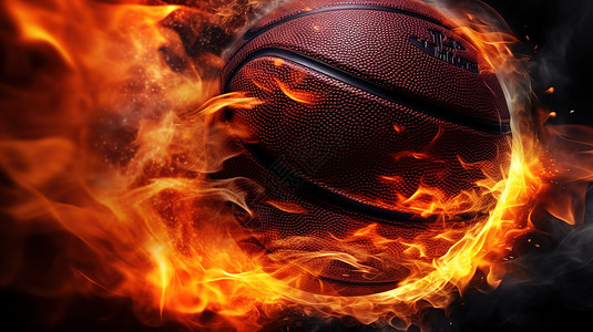 火焰运动篮球背景图片