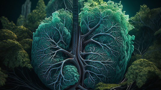 肺部器官创意概念图图片