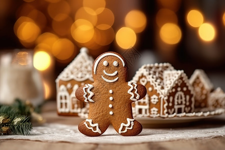 圣诞节创意姜饼人饼干小食图片