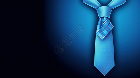 父亲节与蓝色领带图片