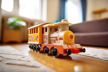 客厅桌子上的小火车儿童玩具图片