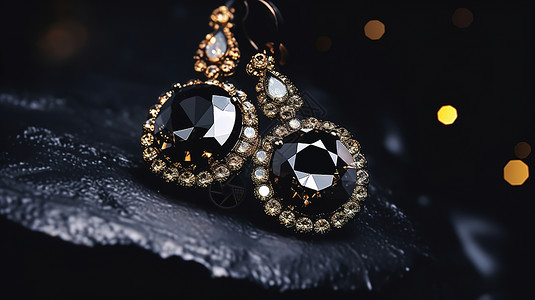黑宝石珠宝设计高清图片
