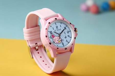 粉色儿童手表六一礼物图片