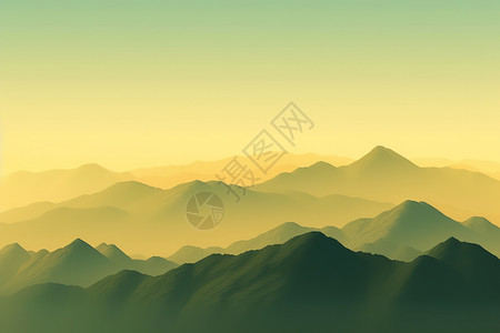 高耸山脉峨眉山风景中国山水画图片