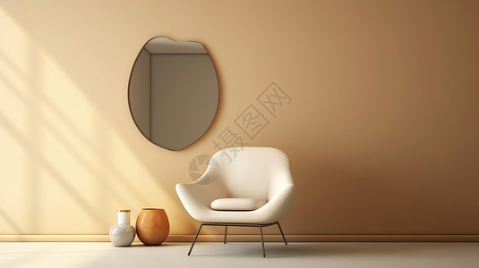 独特镜子的休息室背景图片