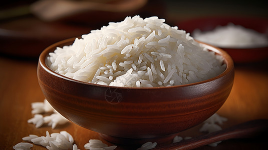 白米饭一碗美味的大米饭插画
