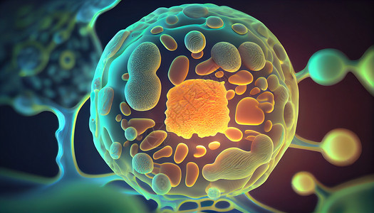 生物分子结构分子科技医学细胞DNA细胞手绘插画