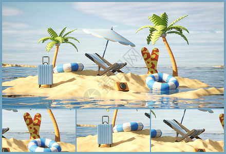 UE夏季岛屿场景背景图片