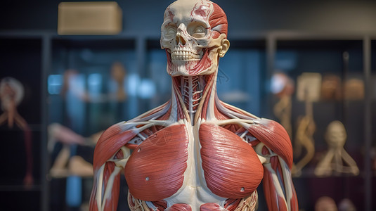 人体全身肌肉神经网络医疗健康图片