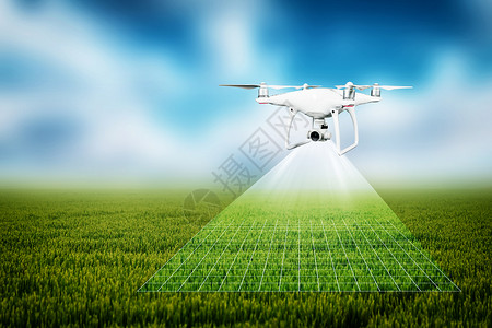 农民生活水平大气唯美无人机科技农业设计图片
