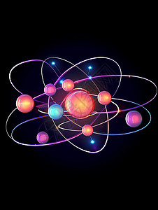 科技研发主题量子科技和量子计算海报背景图片