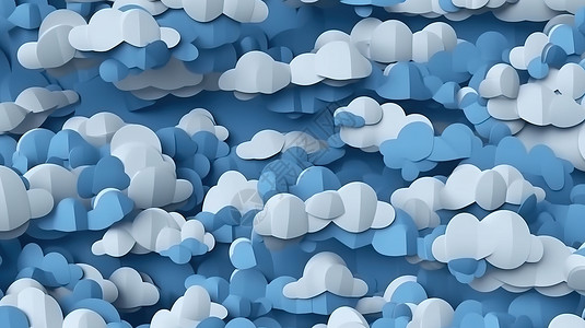 天空的云3D插图背景图片