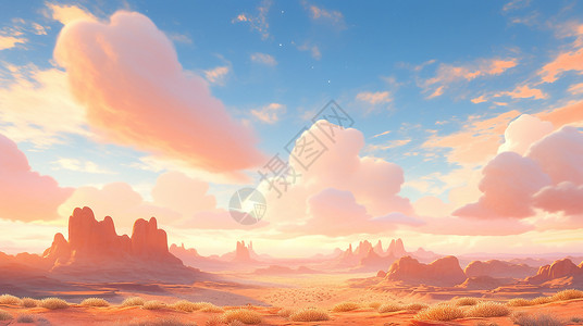 沙漠沙丘自然风景图片