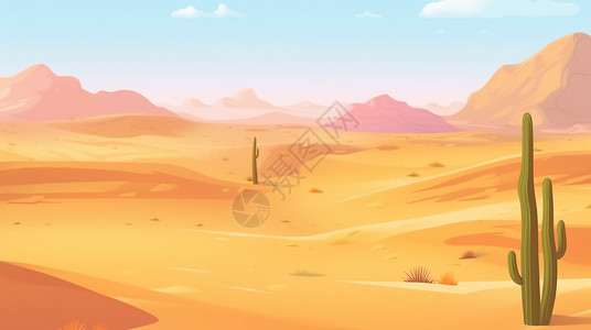 沙漠荒漠场景背景图片