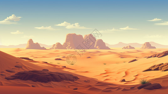 沙丘沙漠环境场景背景图片