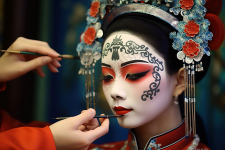 中国京剧历史文化传承背景图片