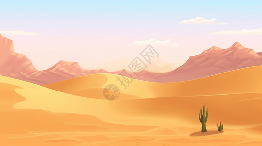 荒凉的沙漠环境背景图片