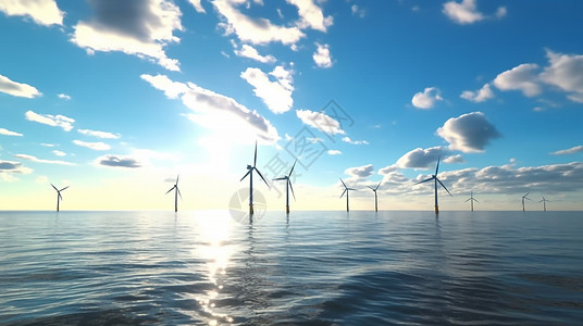 海上风电建设项目插图背景图片