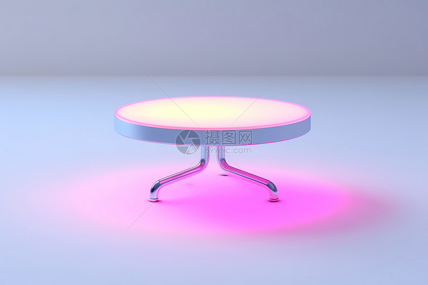 炫彩透明小圆桌家具图标图片