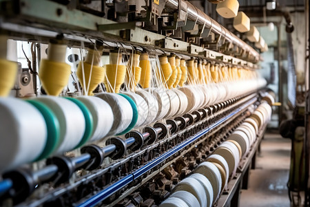 纺织厂的生产设备背景图片