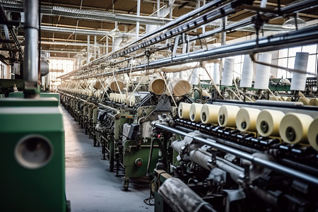 纺织厂的生产流水线设备图片