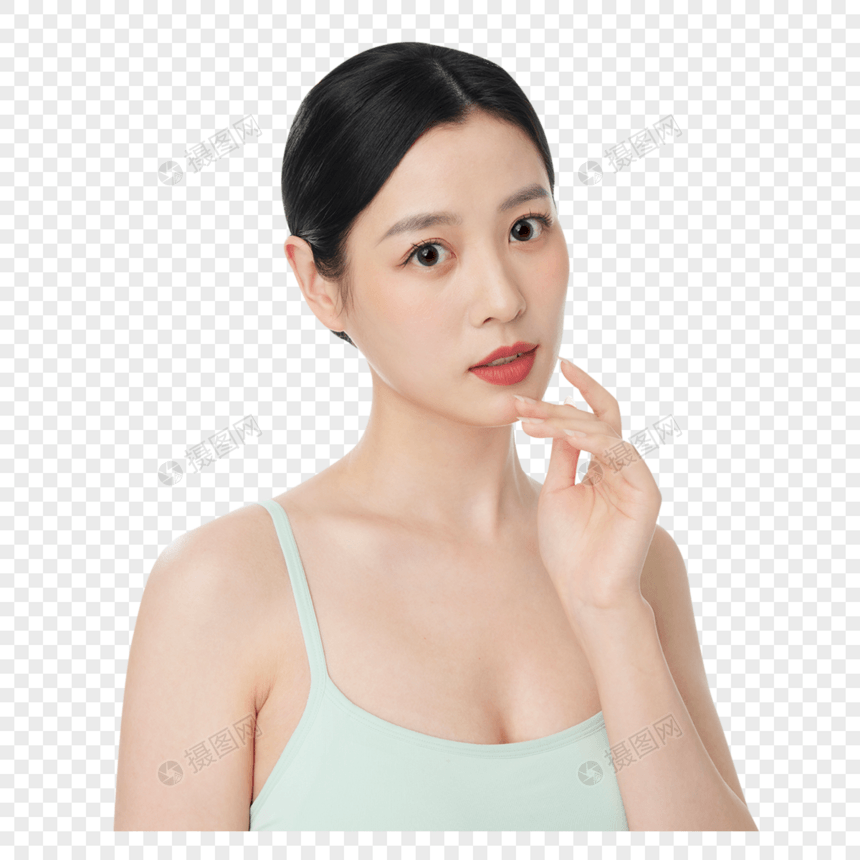 年轻美女护肤图片