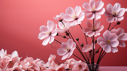 清新唯美的粉色花朵图片