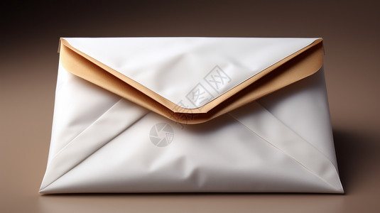 白色手包时尚的白棕撞色信封包插画
