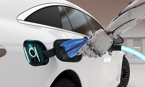 3D新能源汽车充电场景图片