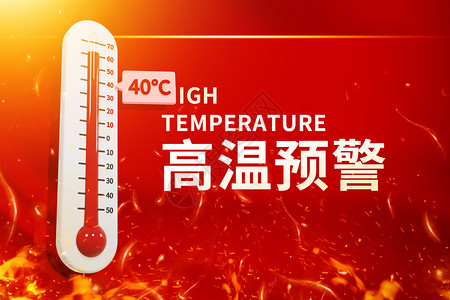 红色大气创意温度计背景图片